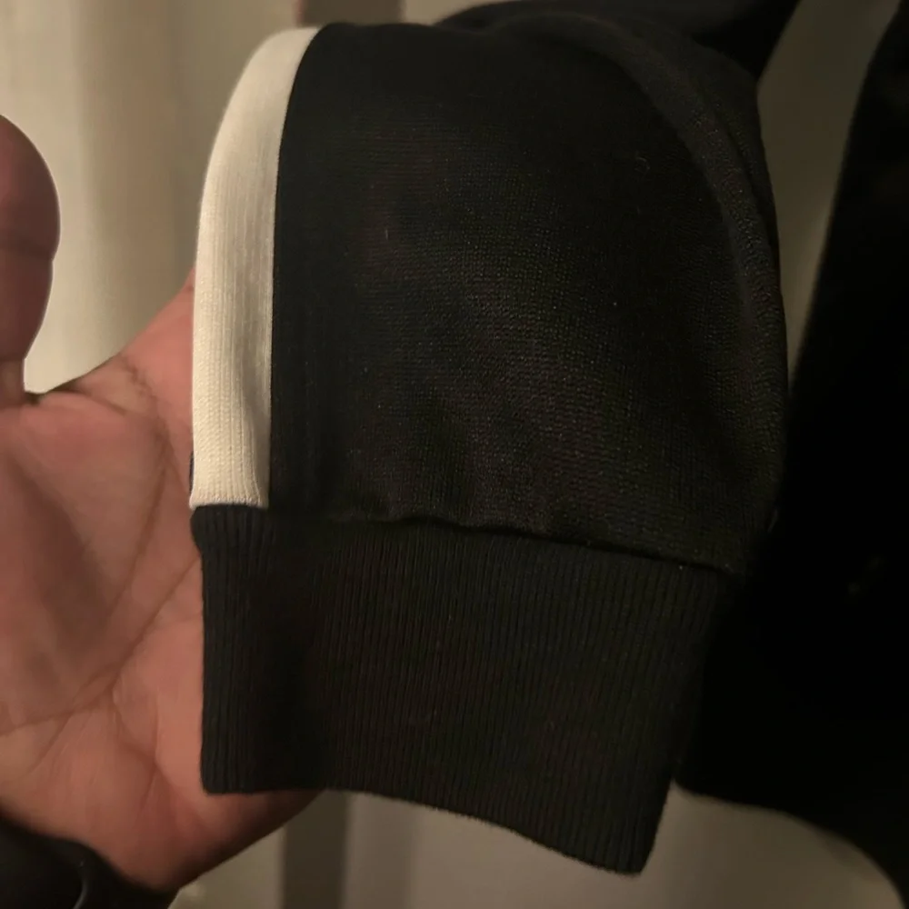 Lauren Ralph Lauren Jacket - black full zip track jacket w/white trim - Picture 4 of 9